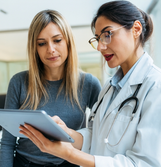 Fertility specialist consulting patient about Assisted Hatching treatment in Cyprus